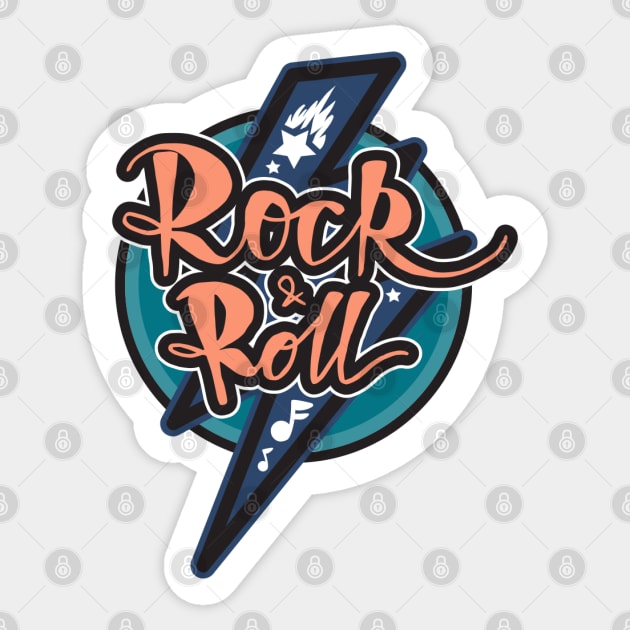 Rock & Roll Sticker by Jenex